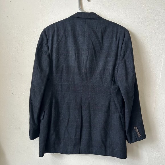 SHIPS FREE! Jack Henry Blazer Suit Jacket Plaid Navy - Picture 2 of 5